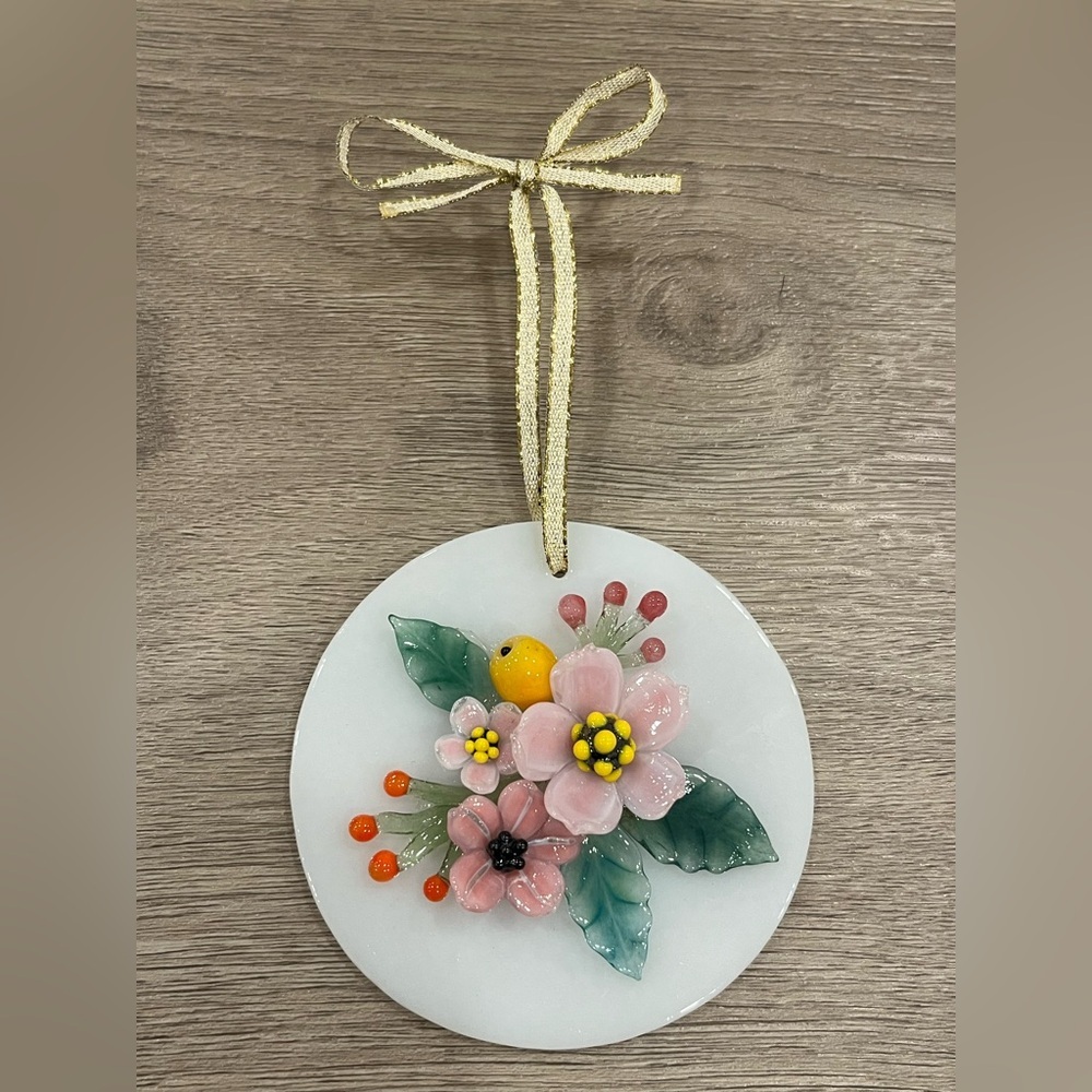 Hand Blown Art Glass Ornament - Signed Kari Russell-Pool & Marc Petrovic